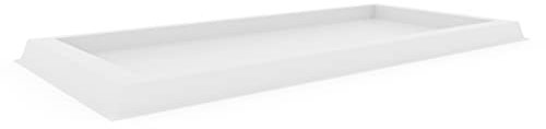 Sottovaso rettangolare 108x49 colore Bianco in resina per fioriera mod. Matera