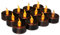 Tanant 12 Black Retro Flameless LED Tea Lights Candles, Battery Operated, Realistic Flickering Flame, Safe for Children and Pets, Ideal for Decoration