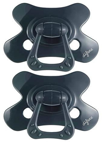 Difrax Tétine 12-20 Mois Natural – Sucette Naissance avec Tétine Silicone - Facile à Accepter - un Apport Optimal d'Air – Tutute Bébé 12 Mois et Plus – Blackberry/Bleu foncé - 2 Pièces