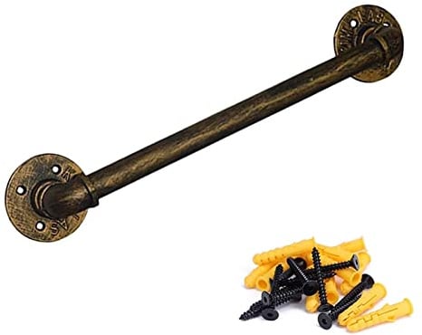 DMCHENGMA Treppengeländer Handlauf rund Antik Messing, Treppen Handläufe drinnen und draußen Haltegriff, schmiedeeiserne Handläufe für Treppen Badezimmer Korridor Stützstange (Size : 200cm)