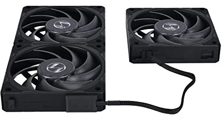 VENT 120X120 LIAN LI UNI FAN P28 BLACK PACK 3 UDS
