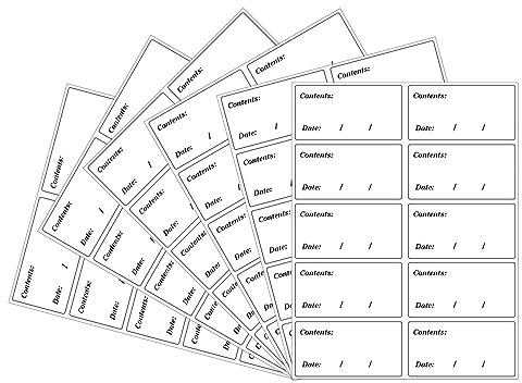 Freezer Labels (Easy Tear White Paper) 100 Pcs, Food Label Stickers for Food Storage, Waterproof, Adhesive and Long Lasting, Adhesive Labels for Fridge, Freezer and Jars
