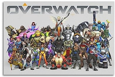 VZRSQZK Game Overwatch Ensemble-Poster, dekoratives Gemälde, Leinwand, Wandposter und Kunstdruck, modernes Familienschlafzimmer-Dekor-Poster, 30 x 45 cm