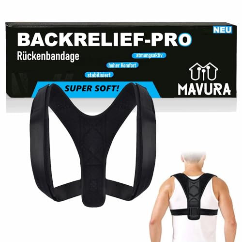 MAVURA BACKRELIEF-PRO - Premium Geradehalter Rückenhalter Rückenbandage, Haltungskorrektur Rückenstabilisator Haltungsstütze Rückenstütze