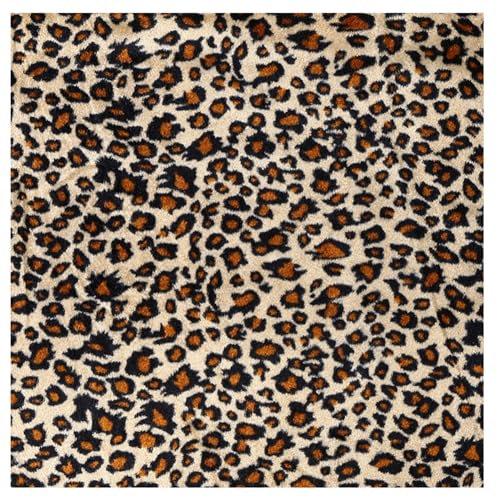 Wisafory Leopardenmuster Stoff 100x150cm Samt Patchwork Polsterstoff Wilder Dschungel Tiere Muster Dekostoff zum Quilten Satinstoff Nähenstoff Meterware für DIY Basteln Nähen Deko 3#