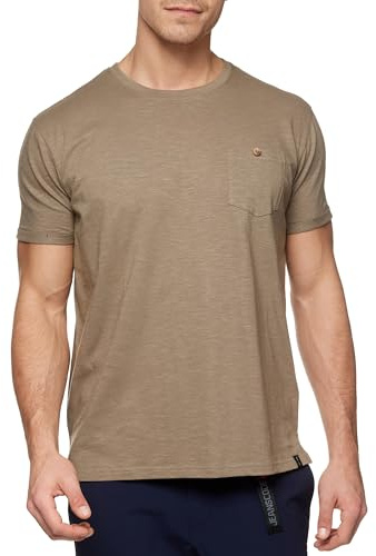Indicode Herren INJon T-Shirt Sommershirt aus Baumwolle mit Brusttasche | Leichtes Herrenshirt für warme Tage mit angenehmer Passform, Herrenshirt, Basic Shirt, Freizeitshirt, Sommershirt für Männer
