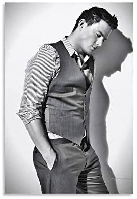 RAAMKA Leinwand Bilder Senza Cornice Attore americano Channing Tatum Wall Art Teens Wall Murals Soggiorno Bagno Decor 30x50cm