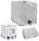 KYSUN IBC Tank Abdeckung 1000L, IBC Tank Container Cover, Wassertank Abdeckplane IBC Tankabdeckungen, 1000L wassertank zubehör, Schutzplane Regenwassertank für Wasserfass 1000L, 116x100x120 cm, Silber