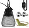 LEDBOKLI Reptile Heat Lamp Bulb with Lampshade, Includes Two UVA/UVB E27 Bulbs (50 W and 75 W) Heating Lamp Bulbs for Reptiles Turtles Chicken Coops Lizards Snakes Dog Heating Use