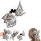 Bandana Claw Clip,Womens Boho Headbands Knot Bow,Non-Slip Fashion Hair Accessories Gift For Women (C)