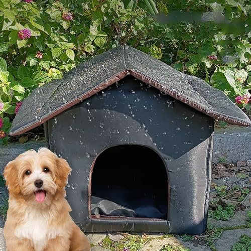 Tienda de campaña para gatos, casa para gatos al aire libre, casa impermeable para gatos, perrera Oxford resistente a la suciedad para exteriores, perrera portátil plegable para perros, refugio