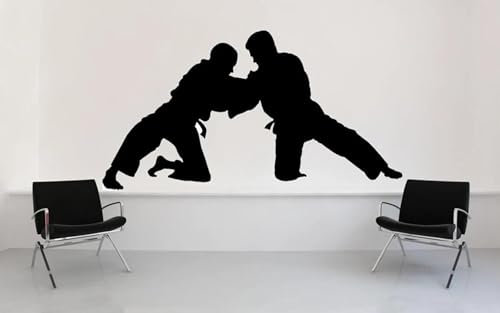 SABORR Judo Karate Wandaufkleber Jujitsu Art Studio Schlafzimmer Aufkleber Boy Home Poster PVC Aufkleber