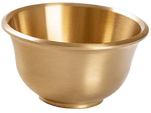 TOPBATHY Tazza Per Offerta Decorativa in Ottone Per Buddismo Accessorio Per Sala Da Tè Per Tempio Casa E Oggetti Da Collezione