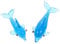 HOLIDYOYO 2er Set Delphin Statue Tischdeko Einzigartige Glasfiguren Für Wohnräume Dekorative Delphin Ornamente Für Schreibtisch Und Wohnzimmer Größe Zufällig