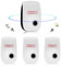Repellente ad Ultrasuoni per Topi, Repellente Ultrasuoni Anti Zanzare Ultrasuoni Interno Dispositivo Anti Topi, Insetti, Zanzare, Scarafaggi, Ratti, Formiche, Ragni 4 Pack