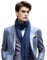 LA FERANI Herren Schal 100% Seide Chiffon Halstuch Seidenschal 180x80cm Uni Farbe für Anzug dunkel blau Stola Business Style Geschenk für Ihn (Dunkel Blau)