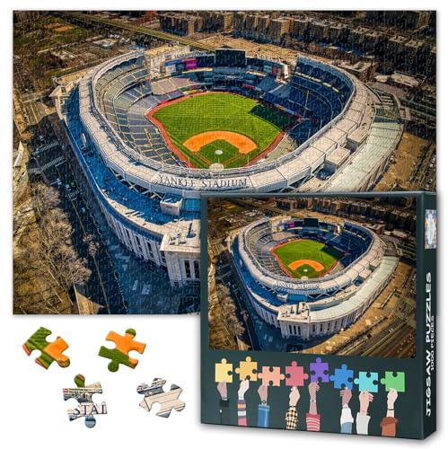 Puzzles for Adults 1000 Pieces, Bronx, New York City Yankee Stadium Jigsaw Puzzles, Adult Puzzle for Adults, Educational Fun Games or Toys for Elders Friends 20X27 INCH
