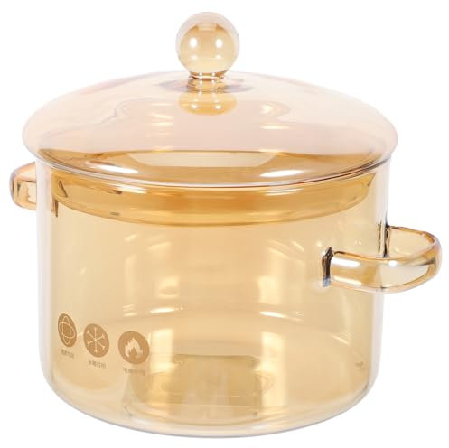Alipis ollas de cocina olla de sopa ollas de fideos gordo ollas con tapa tazón de ramen cacerola de cristal con tapa olla de vidrio sartenes de vidrio para cocinar