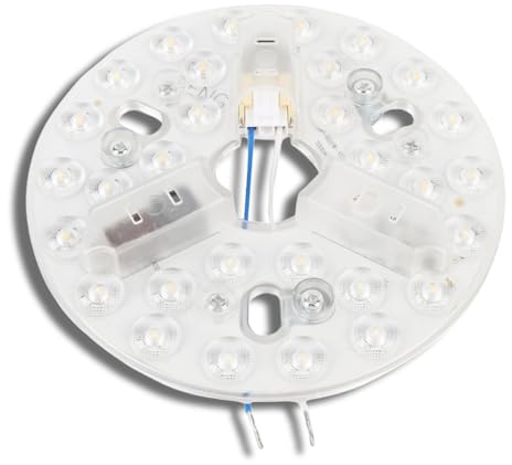 5,3 Zoll LED Deckenventilatorleuchte, Runder Deckenventilator Nachrüstsatz mit 3 Farbiger Dimmbarkeit, 15W Unterputz LED Modul PC Platine als Ersatz für die Meisten Dimmer