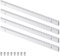 Cecaylie Cremallera de acero galvanizado para puerta corredera, abridor de puerta, riel dentado de 2 m, 4 unidades (cada 50 cm de largo), color plateado