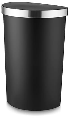 Tower T838027BLK Recycling Sensor Bin, Stainless Steel, Black
