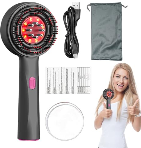 Scalp Massage Comb, 2 in 1 Hair Oil Applicator, 8.27x3.35 Inches Electric Curls Massager & Tresses Stimulator Brush, Strands Growth Booster for Home, Salon Use, Daily Threads, and Care Relaxation