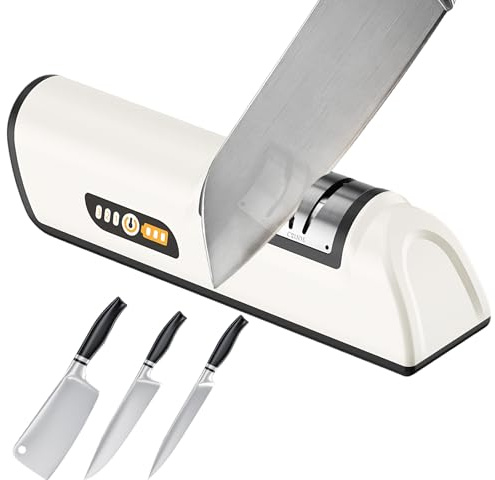 Electric Knife Sharpener with 2 Speed Setting,USB Fully Automatic Fast Sharpening for Rough and Fine Easy to Use