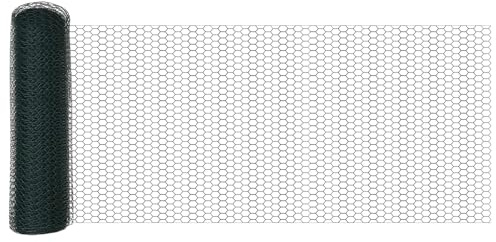 Xhnifbn Clôture hexagonale en PVC vert - 10 x 0,6 m - Design de jardin - Style moderne - Pour terrasse, balcon, brise-vue - Durable - Pour l'extérieur, les jardins et le camping