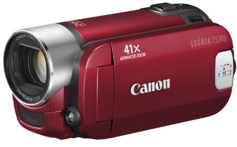 Canon Legria FS306 Videocamera 0.8 MP, Rosso