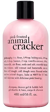 Philosophy Pink Frosted Animal Cracker For Unisex 16 oz Shampoo, Shower Gel and Bubble Bath