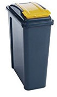 VFM RECYCLING BIN 25 LTR YELL 384283 PK1