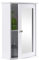 Taylor & Brown® White Maine Single Mirrored Door Bathroom Cabinet