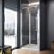 ELEGANT 900mm Bi Fold Shower Enclosure Inwards Opening, Space Saving Shower Door