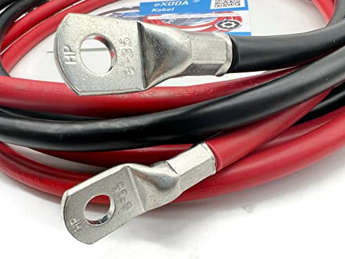 eXODA cable de batería de 300cm 35 mm² cobre cable de alimentación con ojales M8