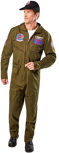 Rubies Deluxe Top Gun Kostüm für Erwachsene, wie abgebildet, Small