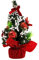 DAY8 Sapin de Noël Artificiel 20 cm Décoré - Mini Arbre Miniature pour Table, Décoration Intérieure, Salon, Chambre - Enfant, Bébé, Fille, Garçon, Adultes (Rouge)
