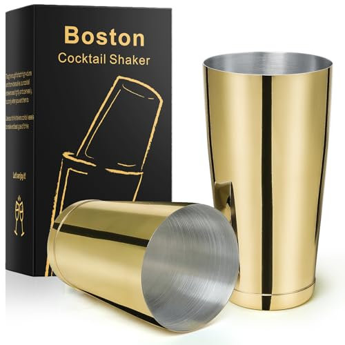 Shaker Boston in acciaio inox – 2 pezzi da 510 g e 780 g professionale per barman cocktail shaker kit – CTSK0013 Old Skool Pro