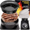 MOUNTAIN GRILLERS Burger Press - Non Stick Stuffed Burger Maker, Regular & Perfect Shaped Patties, Bonus 40 Wax Papers