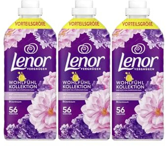 4tlg. Set: kompatibel mit 3x1400ml Lenor Weichspüler Blütentraum Wohlfühl Kollektion 168 WL + Mini-Bag von STUDIO.MUNET