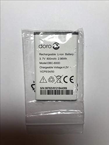 Replacement for Genuine Rechargeable Li-ion Battery 3.7V 800mAh 2.96Wh DBC-800D for Doro 6520
