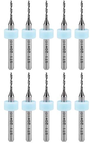 sourcing map PCB Drill Bits 1.2mm Tungsten Carbide Rotary Tool Jewelry CNC Engraving Print Circuit Board Micro Drill Bits 1/8 Inch Shank 10 Pcs