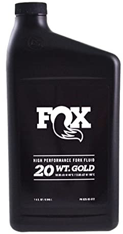 Fox Racing Shox Fox Fork Oil 20wt Gold 32oz, High Performance Synthetic Lubricant for Suspension Systems