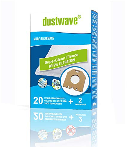 Dustwave® - 40 sacchetti filtro per aspirapolvere per LG - Electronics 8100 Turbo di Dustwave® - Made in Germany + micro filtro incluso