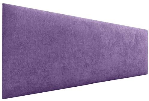 DHOME Kopfteil aus Kunstlederoder Stoff AQUALINE Glatt mit Beinen Kopfteil gepolstert Luxusbett Kopfteil (Stoff Lila, 160cm (Betten 150/160))