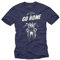 Vintage Cafe Racer T-Shirt - Motorrad Shirt mit Spruch - Go Hard or Go Home Moto Blau XL