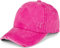 styleBREAKER Damen Baseball Cap im Washed Destroyed Used Look, Ponytail, 6-Panel, Klettverschluss verstellbar 04023080, Farbe:Pink