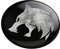 Elbenwald Button mit Wolf Motiv für Witcher Fans Ø 5,5 cm