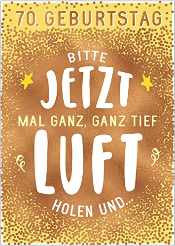 bentino 70. Geburtstagskarte mit MUSIK und leuchtenden KERZEN zum AUSPUSTEN, Spielt den Song Happy Birthday to you, DIN A5 Set mit Umschlag, Geburtstag, Original Grußkarte