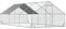 PawHut Hühnerstall Freilaufgehege aus Stahl, 300 x 600 x 200 cm Hühnerkäfig mit Abdeckung, Tür, Hühnergehege für 12-18 Hühner, Kleintiere, Silber