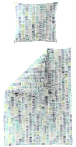 Traumschloss Bettwäsche »Seersucker« | Krepp-Struktur | bügelfrei | 155x220 & 80x80 | Streifen | Jade